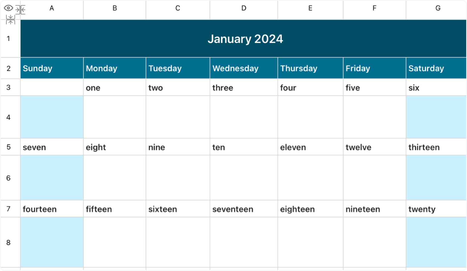 Calendar schedule 1